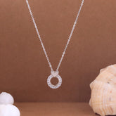 Sterling Silver Swirl Heart Pendant With Link Chain For Women